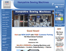 Tablet Screenshot of hampshiresewingmachines.com